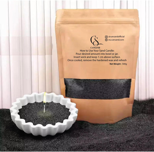 Buy 2 Get 1 Free Refillable sand candle wax (500 grams) + 15 Wicks